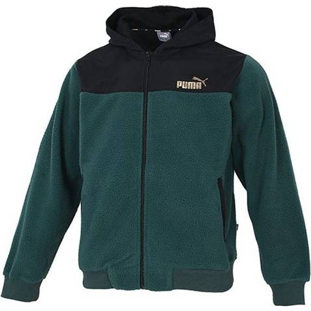 PUMA Winterized lamb's wool Stay Warm Colorblock Hooded Jacket Green 848253-80 - L