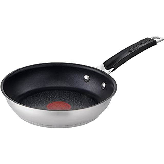 Jamie Oliver by Tefal stekpanna 20 cm, non-stick, induktion, rostfritt stål, nitade handtag med silikoninlägg, termosignal, hållbar, E51202AZ