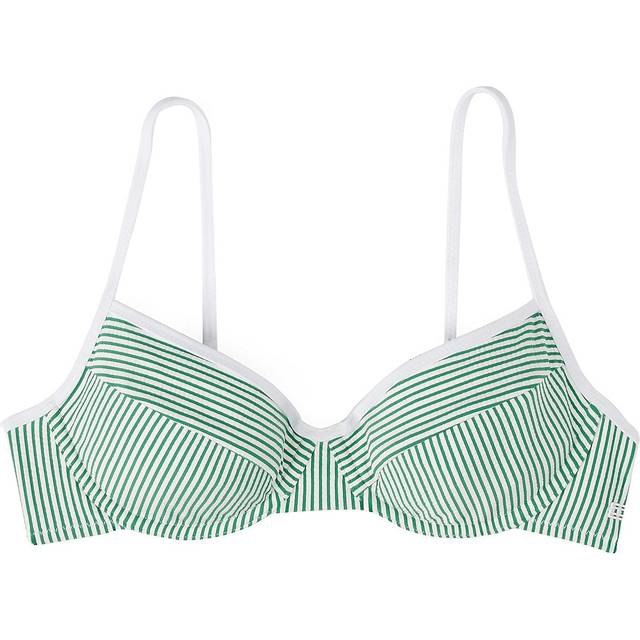 Tommy Hilfiger Demi Cup Bikini Top, Radiant Green/White