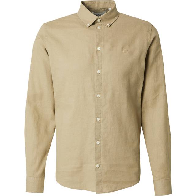 Casual Friday Cfanton 0053 BD LS Linen mix Shirt Herr Långärmade Skjortor Stl. S - Från Magasin - Tree House (S)