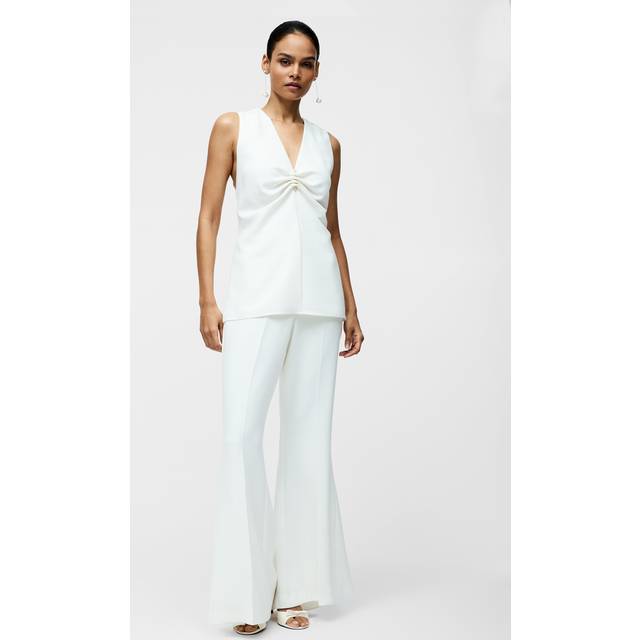 Arlette Flared Leg Trousers Summer White