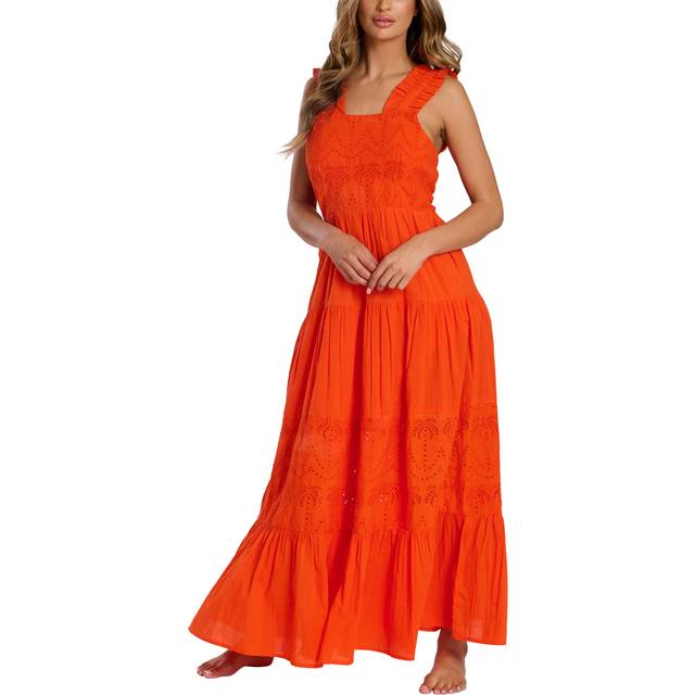 South Beach Palm Broderie Tie Back Maxi Dress