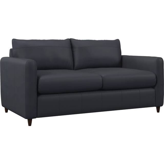 John Lewis Bailey II Medium 2 Seater Leather Sofa Bed, Dark Leg