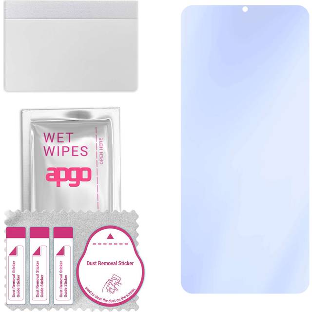 apgo Ultra-Clear 9H Hybrid protective glass compatible with Vivo V21e 5G, flexible nano glass, great replacement for tempered glass, scratch-resistant