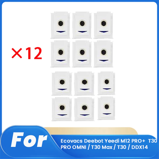 12Pcs Dust Bags for M12 PRO+ Sweeper Accessories