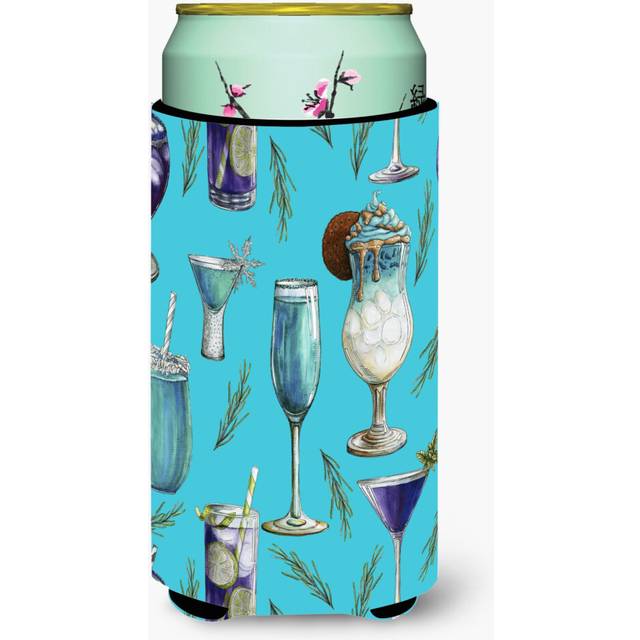 Caroline's Treasures Drinks & Cocktails Blue Tall Boy Beverage Insulator Hugger  Multicolor