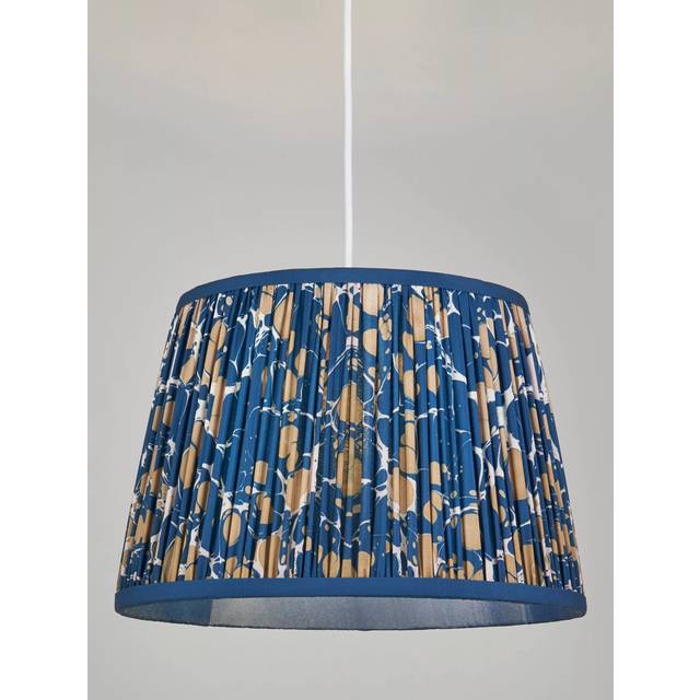 John Lewis + Matthew Williamson Balearic Pleated Lampshade, Blue