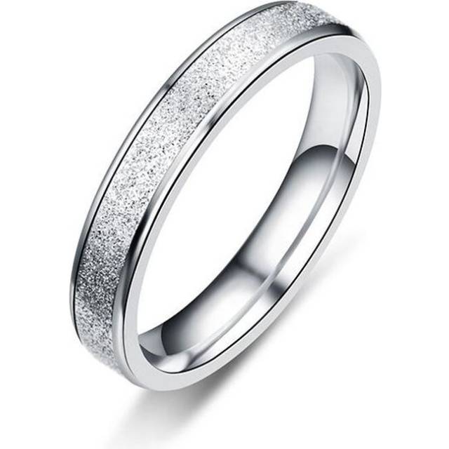 (silver, 11) Rose Gold Silver Color Stainless Steel Frosted Couple Rings For Women Men Titanium Steel Ring Lovers 's Rings Wedding Jewelry