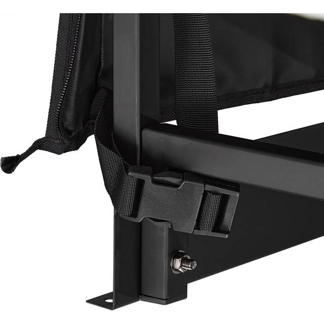 Relaxdays - Firewood Rack with Cover, for Wood from 25 cm, Wooden Log Shelf, made of Iron, HxWxD: 110 x 200 x 29 cm, Black