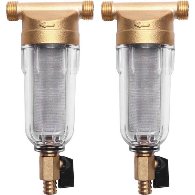 2X 4 Split-Mouth Water Filters Front Purifier Copper Lead Pre-Filter Backwash Remove Rust Contaminant Sediment Pipe