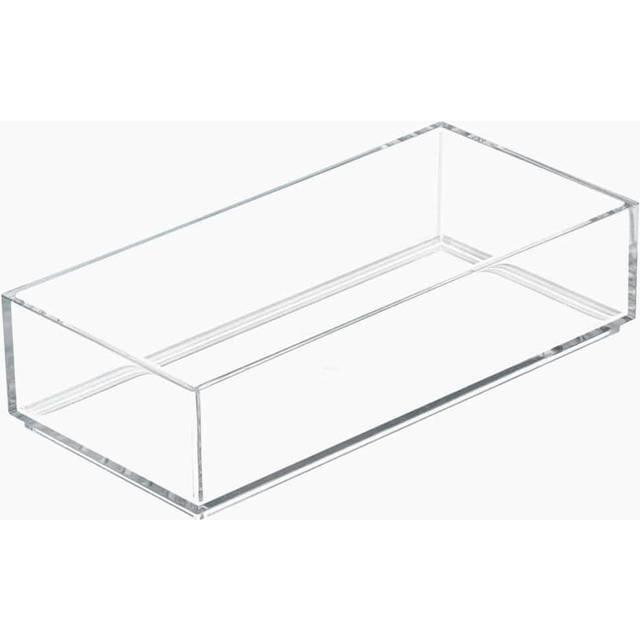 iDesign Makeup Organiser Tray, Small Plastic Drawer Organiser for Cosmetics, Makeup and Accessories, Practical Storage Box for Dressing Table, Drawers