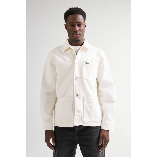 Lacoste Long Sleeved Woven Shirt Cream