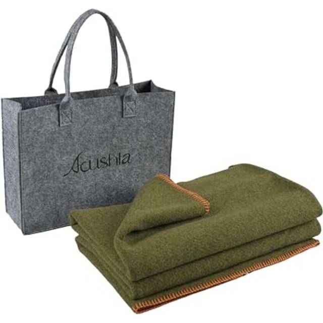 ACUSHLA Merino Wool Blanket - Wool Throw, Sofa Bed and Couch Large Bedspread, Versatile Blanket sofa throw for Bed, Cold Weather, Extra Large Throw