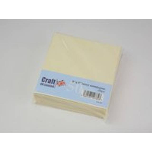 Craft UK Limited Square Blank Envelopes Ivory Cream