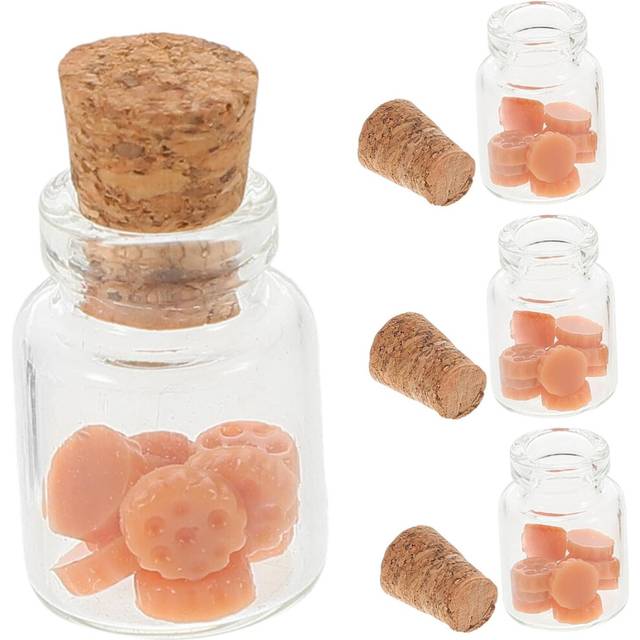 Dollhouse Mini Food Accessory Miniature Biscuit Jar Set Miniature Toys