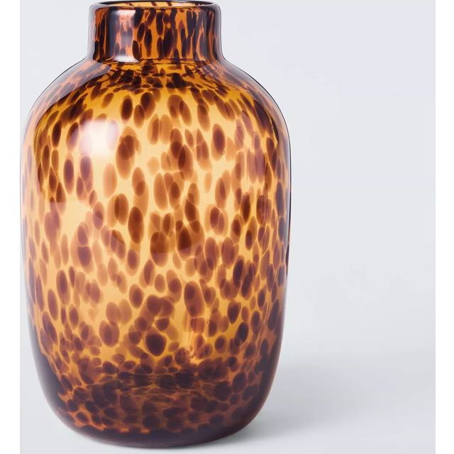 John Lewis Tall Confetti Glass Vase, H25cm, Brown