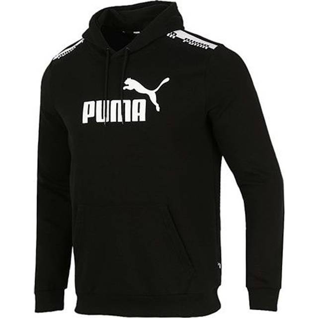 PUMA Amplified Logo Casual Sports Pullover Hooded Sweater Men's Black 588816-01 - Default Color
