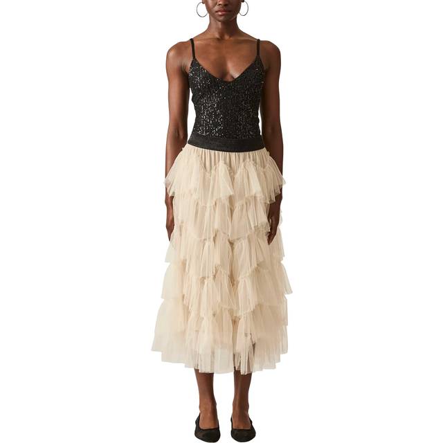 James Lakeland Organza Ruffle Midi Skirt