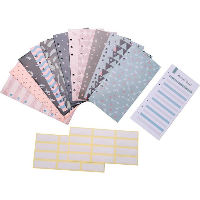 12 Packs Budget Envelopes Laminated Cash Envelope for Budgeting and Saving Money Waterproof Finance Keeper Organizer