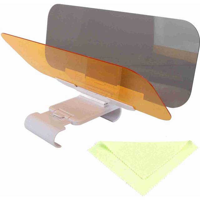 2 in 1 Car Transparent Anti Glare Glass Car Sun Visor Extender for Day & Night Driving