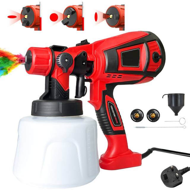 Electric Paint Sprayer HVLP Handheld Spray Gun Garden Fence Wall In/Outdoor