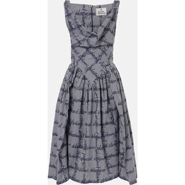 Vivienne Westwood Sunday gingham cotton corset midi dress