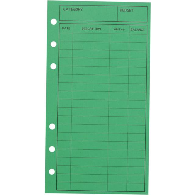 12 Budget Envelopes, Card Cash Envelope System, Save Money, Various Colors, Vertical Layout and Perforation