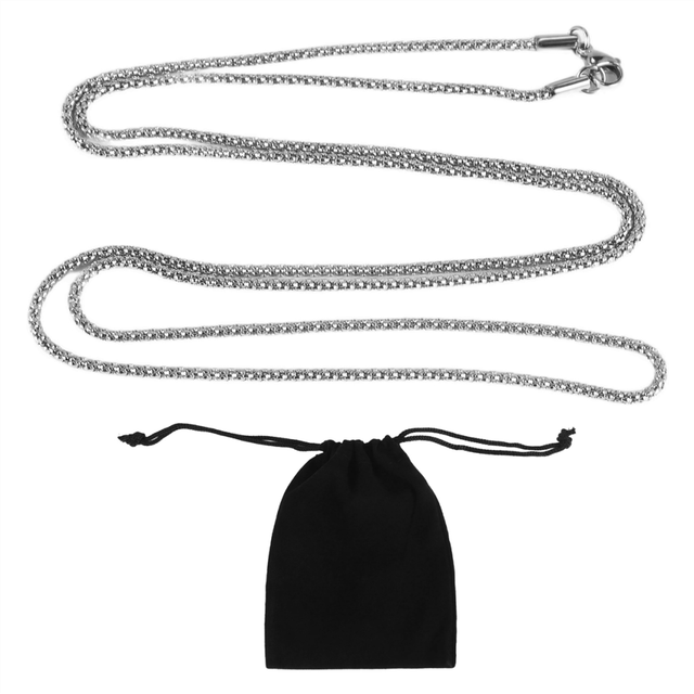 Jewelry Woman Chain, stainless steel armor chain necklace, Silver ? 2 mm wide 80 cm long