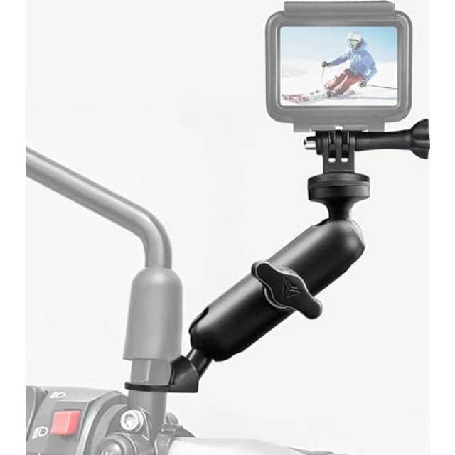 Motorcycle Action Camera Mount Holder, Handlebar Mount Clip for Bike/Bicycle/Motorcycle/Motor,Compatible with GoPro Hero 6/7/8/9&AKASO, SJCAM, DJI