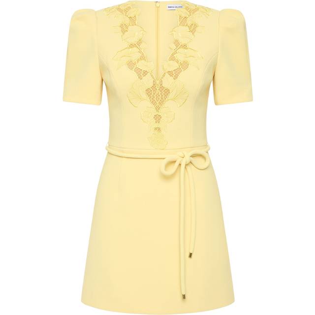 Lulu Short Sleeve Mini Dress - Soft Yellow - 6