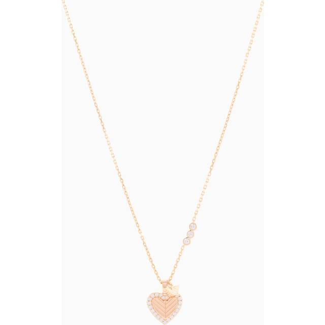 Rose Gold-Tone Sterling Silver Pendant Necklace