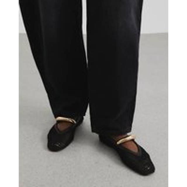 River Island Womens Black Crochet Ballet Pumps - 8