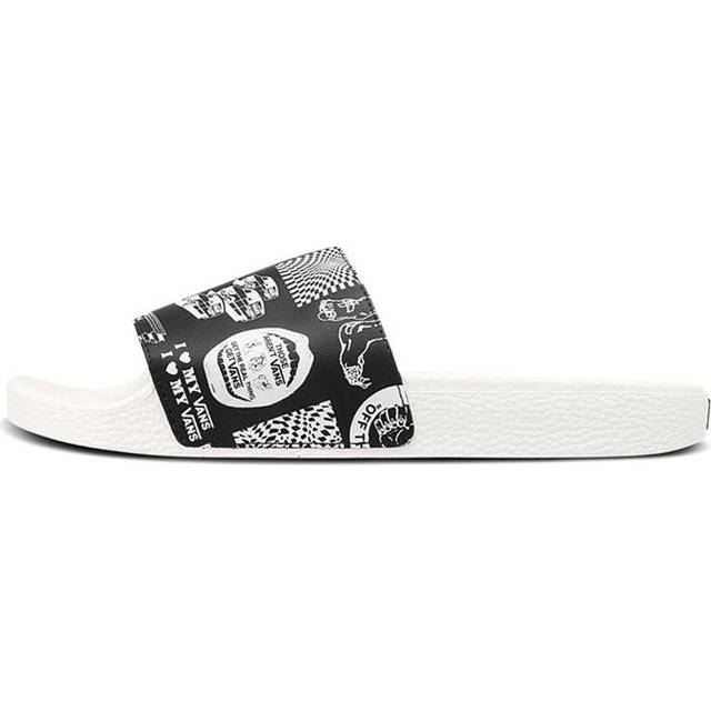 Vans Slide-On White Unisex Slippers - WHITE - 11