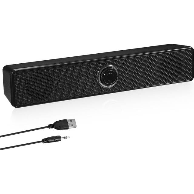Small Soundbar for Tablet and Phone Subwoofer Compact Surround Sound System