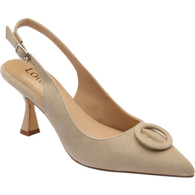 Lotus Lotus Nude Slingback Suede Court Shoes