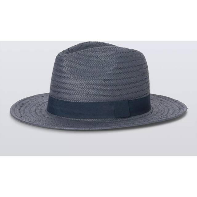 John Lewis Herringbone Paper Fedora, Blue