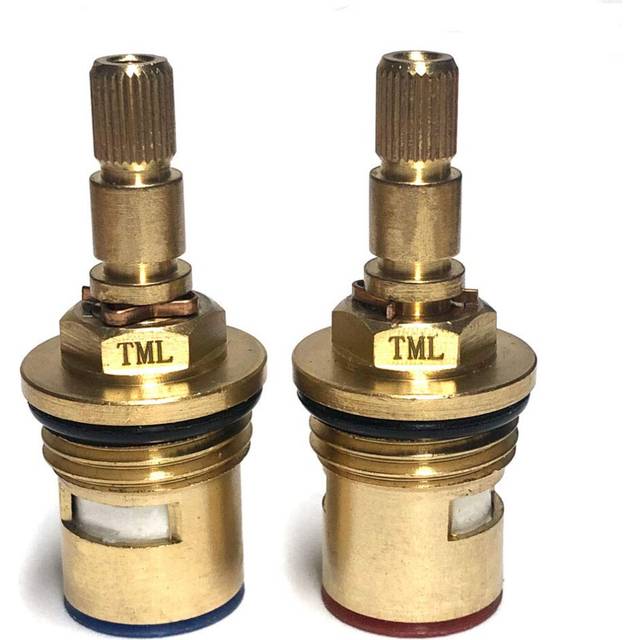 Howdens Lamona Rhone, Hi-Tech, Black & Chrome, Adra Compatible Tap Cartridge Valve Pair