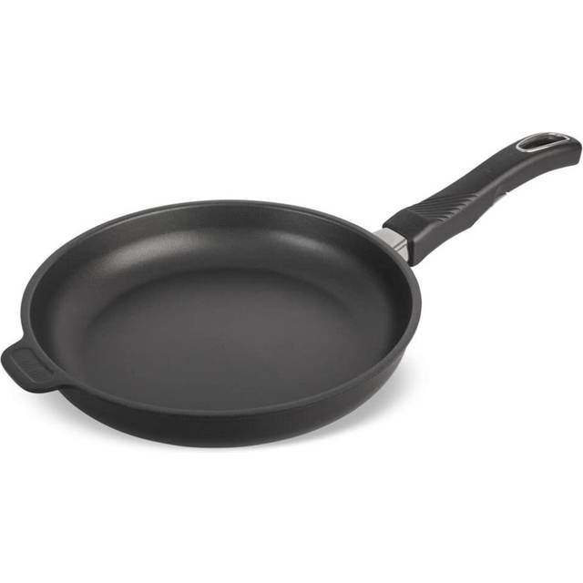 Gundel Flat Frying Pan Cast Iron BIOTAN Coating with Fixed Handle Diameter 24 cm, 4 cm High, PFOA-Free