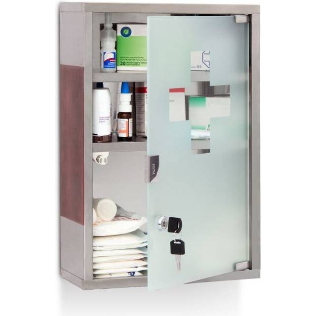 Medicine cabinet EMERGENCY XL stainless steel