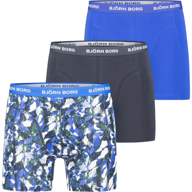 BJÖRN BORG Cotton Stretch Boxer 3P |Blå |M
