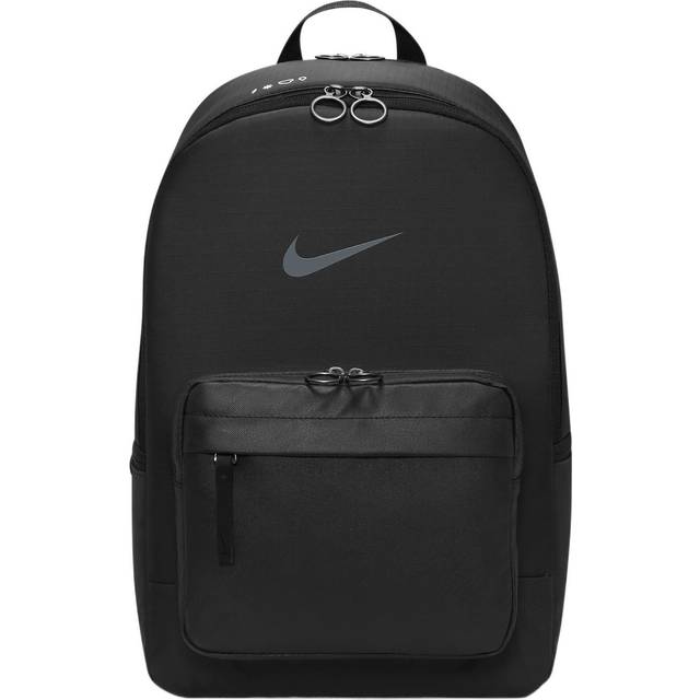 Nike Heritage Winterized Eugene Series Brand Logo Casual Solid Color Zipper Backpack Unisex Black / Smoke Grey DN3592-010 - Default Color - Free