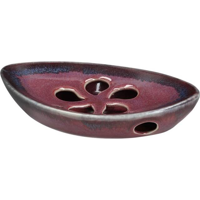 LungMongKol Shop Ceramic Soap Dish with Self Draining Tray for Bar Soap  Bathroom  Kitchen (Purple)