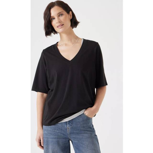 HUSH Reece Drape V-Neck T-Shirt