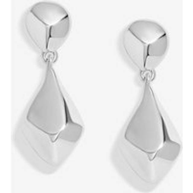 Mood By Jon Richard Mood Silver Polished Organic Pebble Drop Earrings
