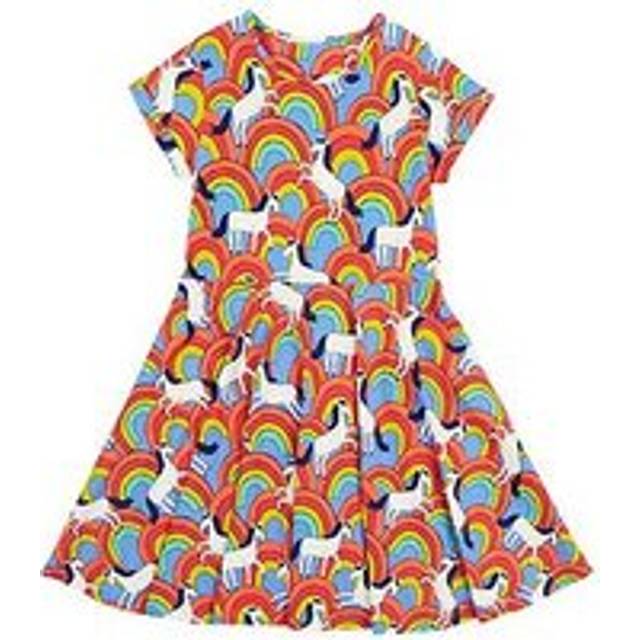 Frugi Kids' Spring Rainbow Skater Dress, Over The Rainbow
