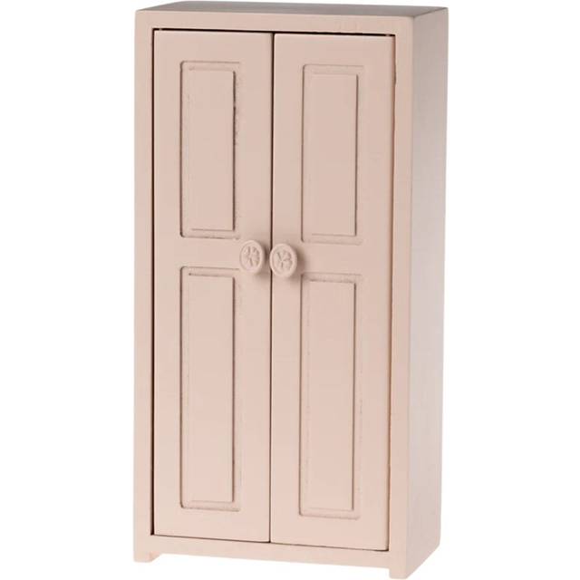 Maileg - Wooden Cabinet - Mouse - Tillbehör till dockor - Light Rose - H14 x W7 x D4 cm