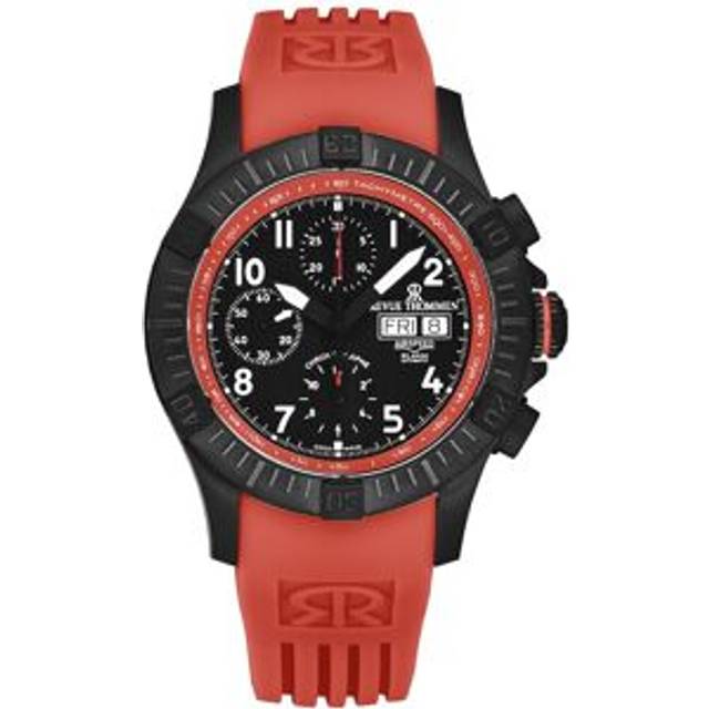 Air Speed Automatic Rubber, 43mm Stainless Steel Case - Black - One Size