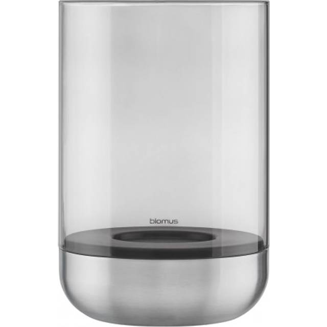 Blomus - CALMA Lantern - Lykta - Stainless Steel matt, glass smoke - Large - H22,5 x L15 x W15 cm