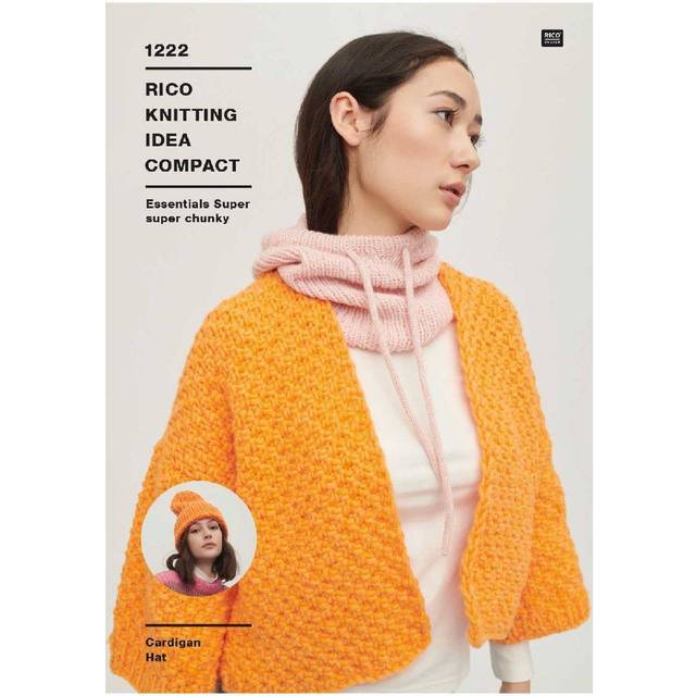 Rico Knitting Pattern Cardigan & Hat in Essentials Super Super Chunky (1222)