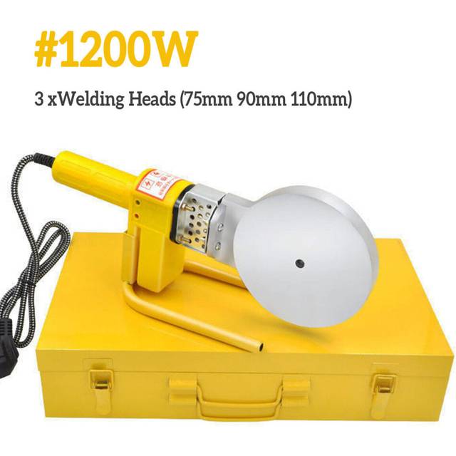 (#110 1200W) Full Auto Electric Heating Pipe Welding Tool Machine Weld For PB PPR PE PP Tube